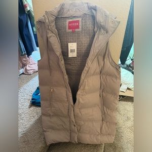 Guess Cozy long Vest with attached hood. NWT size small and medium